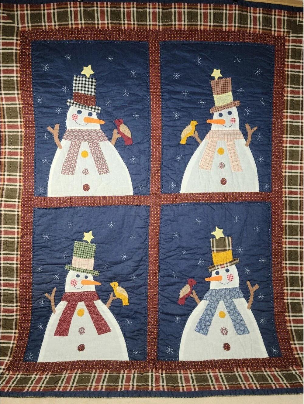 Snowman Quilt 100% Cotton